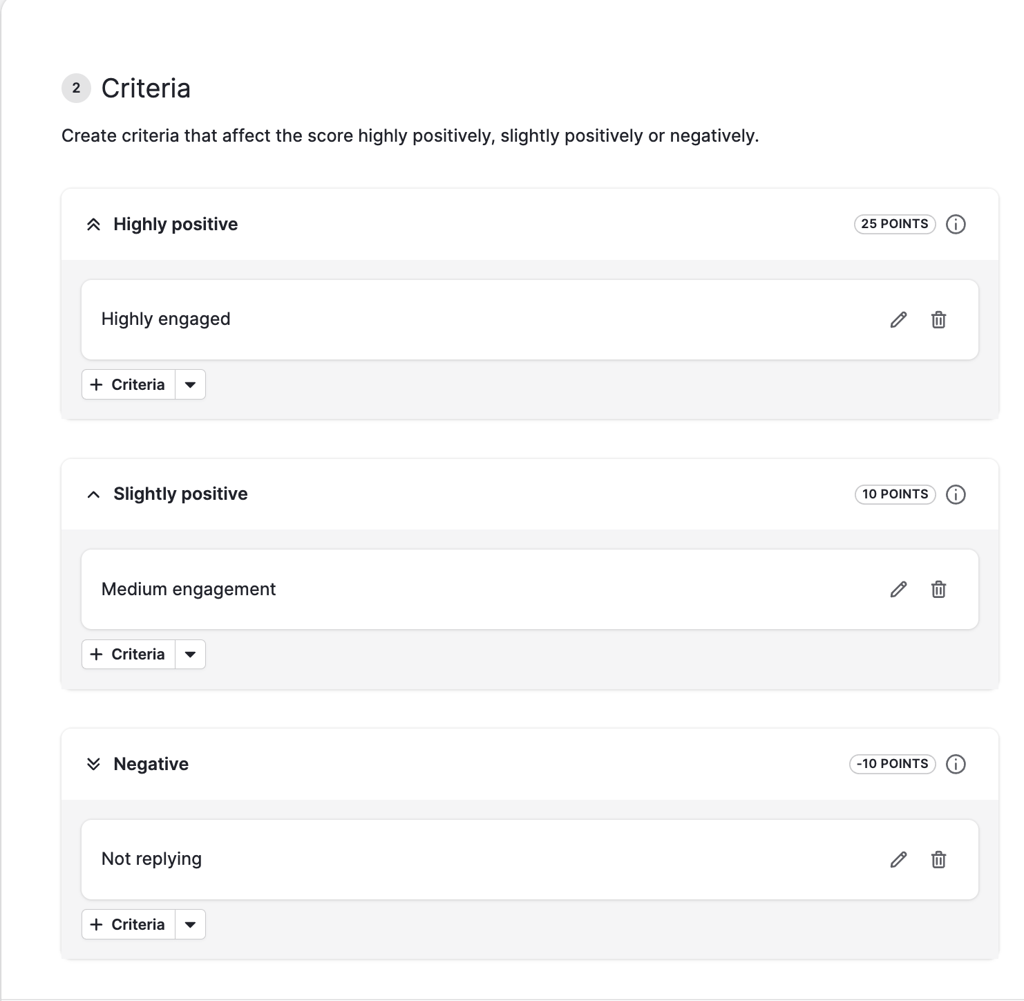 Pipedrive Pulse scoring criteria