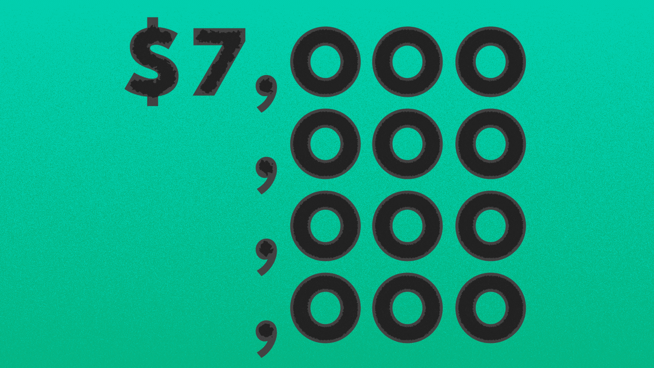 Cost of AI hype is quite a number. Illustration: Brendan Lynch/Axios.