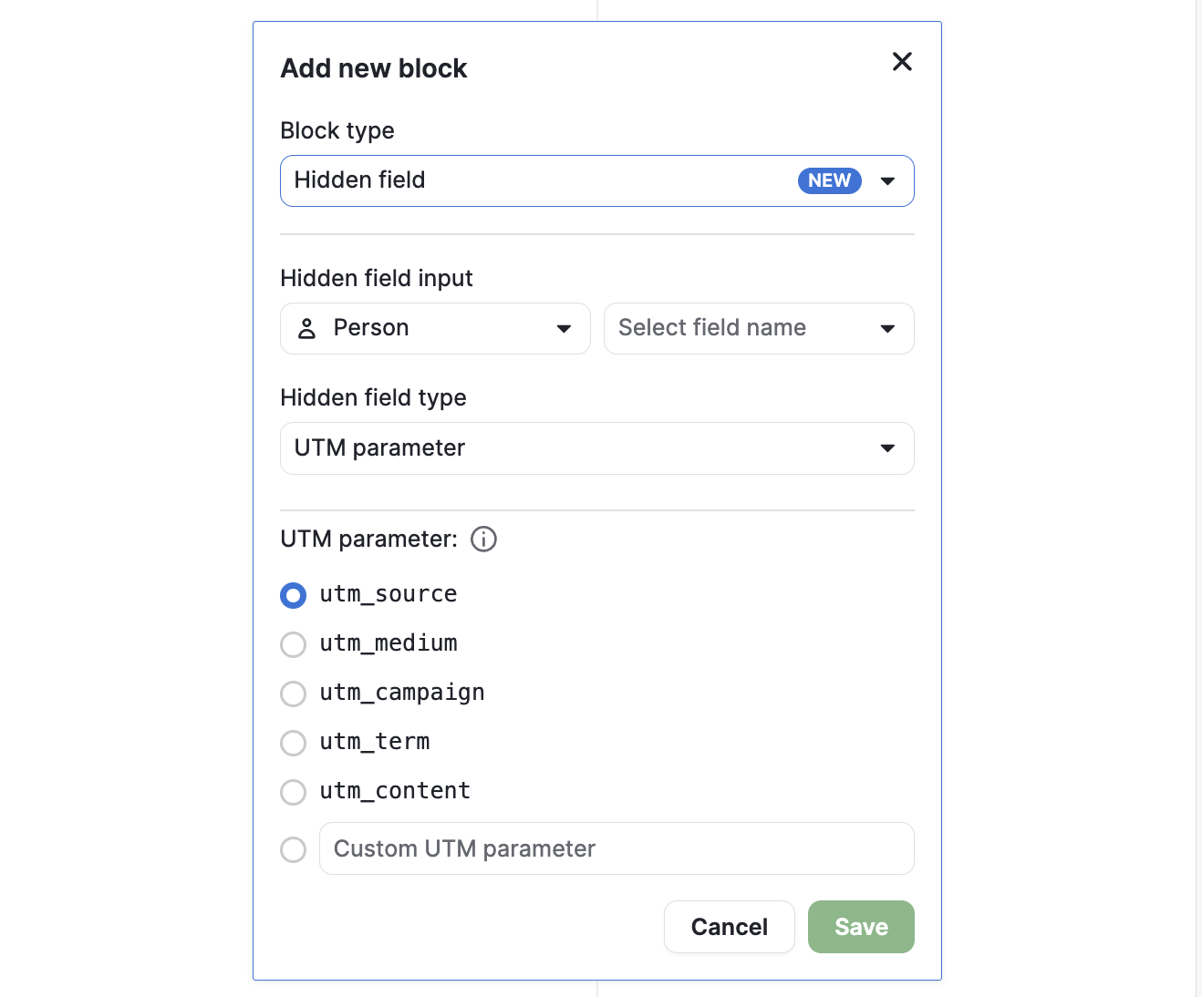 Massive improvement: pass UTM parameters and hidden fields into forms