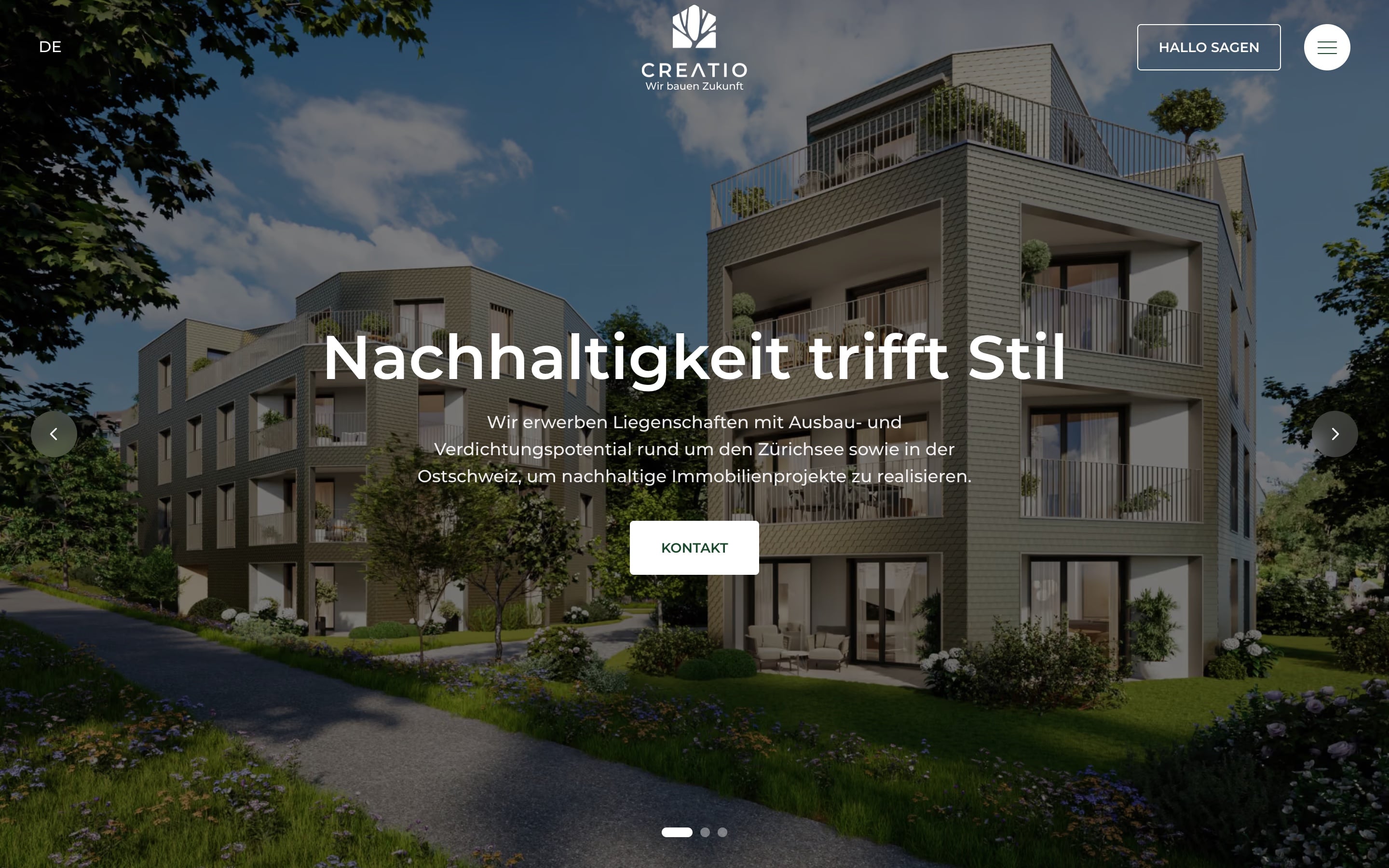 CREATIO AG homepage hero built in Astro, replacing the Webflow build