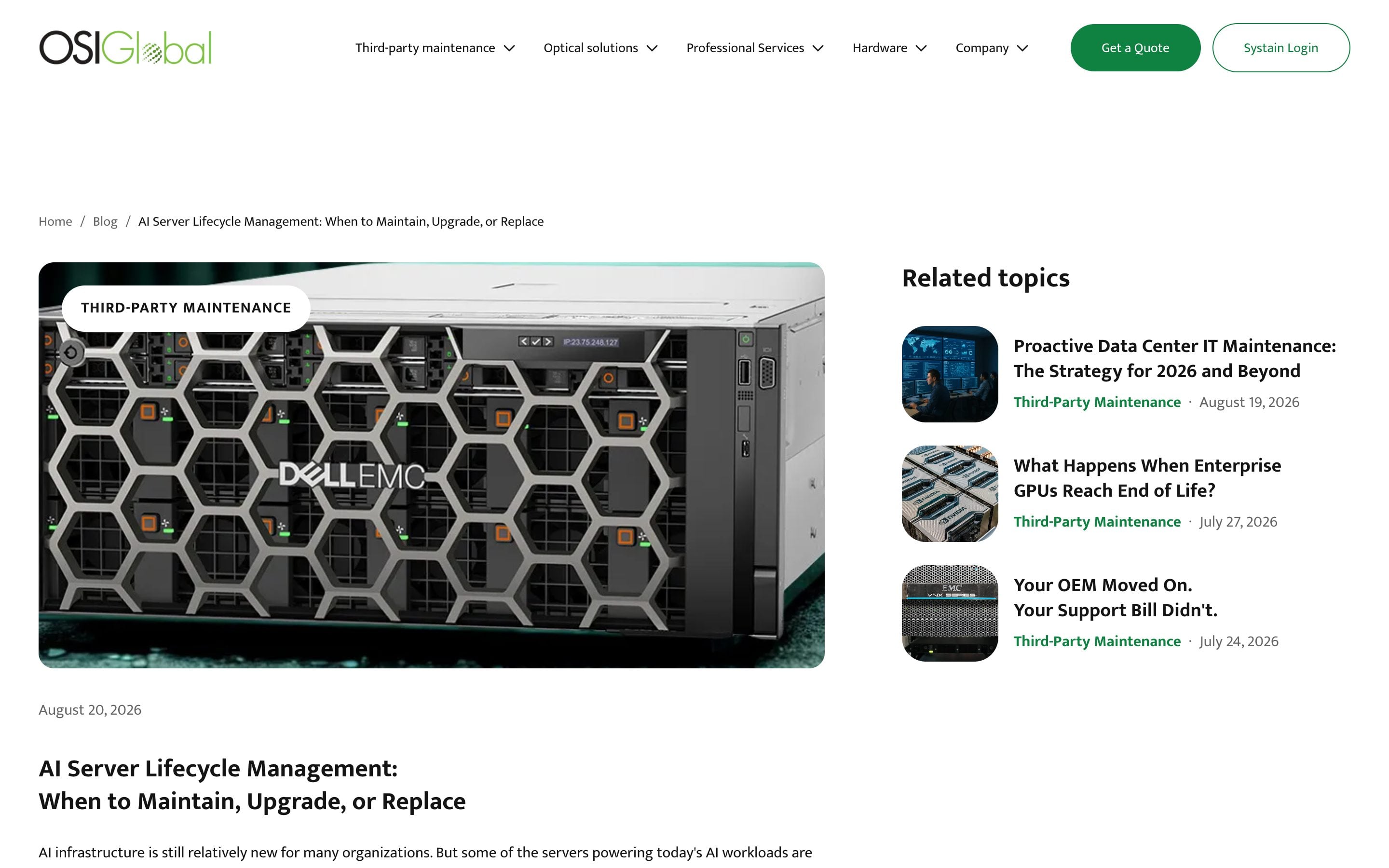 OSI Global blog article, part of the content migrated from WordPress into a Git-based CMS