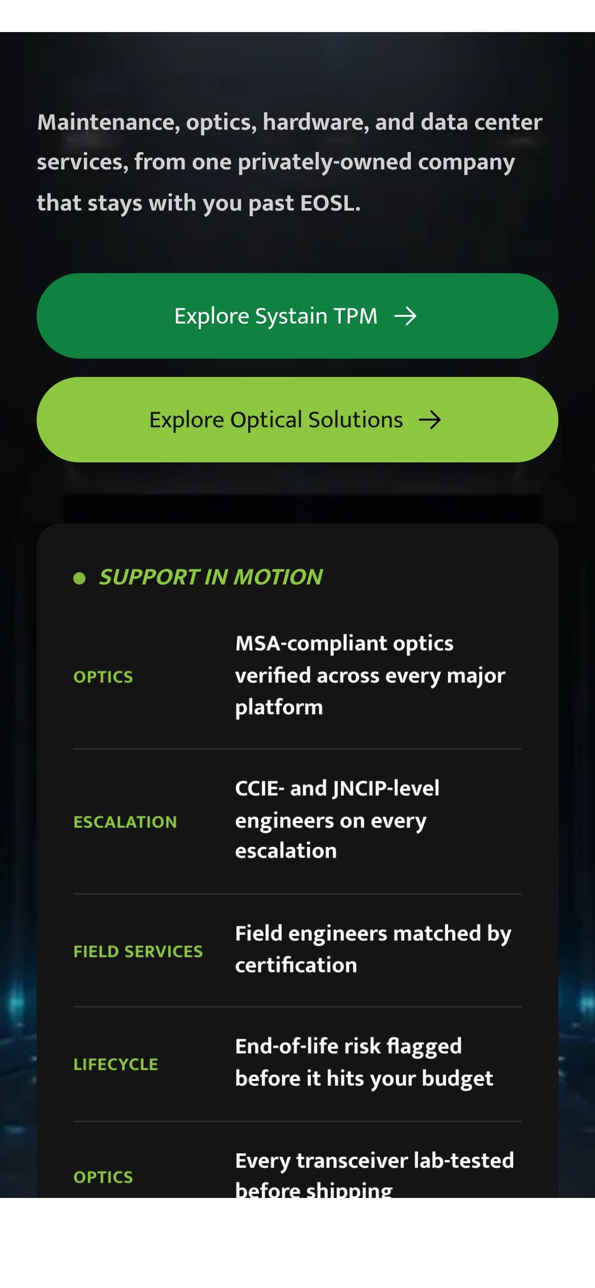 OSI Global homepage on mobile